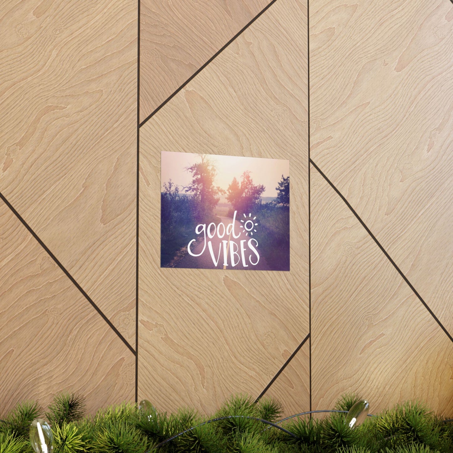 Good Vibes Matte Horizontal Poster, Inspirational Wall Art, Boho Decor, Motivational Print, Home Aesthetic Poster