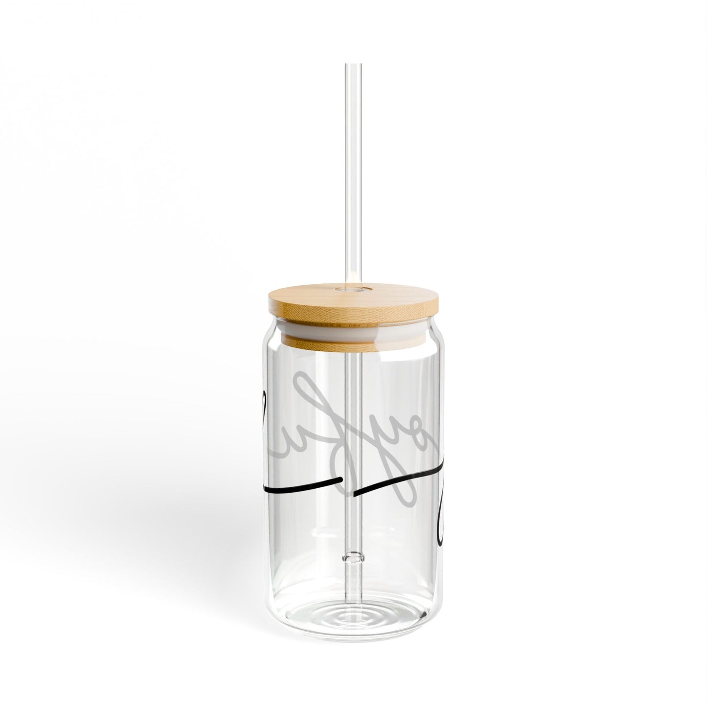 Joyful Glass Sipper, 16oz - Eco-Friendly Beverage Container, Motivational Drinkware, Perfect for Parties, Gifting, & Home