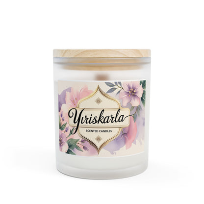 Frosted Glass Candle with Floral Design, Scented Home Decor, Aromatherapy Gift, Eco-friendly Soy Wax Candle, Perfect for Relaxation, [...]