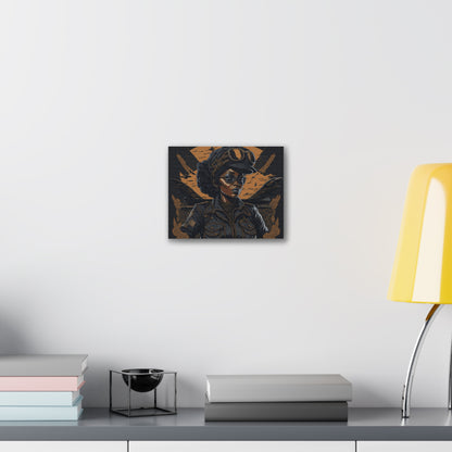 Canvas Wall Art, Bold Aviator Portrait, Inspirational Decor, Black History Tribute, Unique Home Office Gift, Aviation Lover's Art