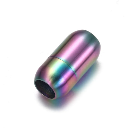 Stainless Steel 3mm-8mm Round Magnetic Clasps Leather Bracelet Magnet Lace Buckle Necklace DIY Jewelry Making Accessories