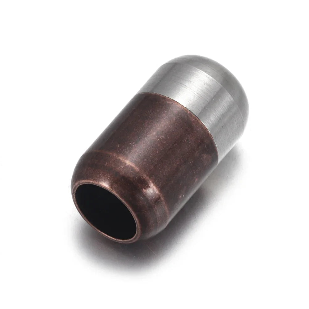 Stainless Steel 3mm-8mm Round Magnetic Clasps Leather Bracelet Magnet Lace Buckle Necklace DIY Jewelry Making Accessories