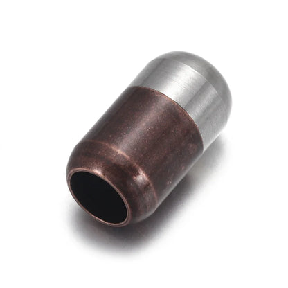 Stainless Steel 3mm-8mm Round Magnetic Clasps Leather Bracelet Magnet Lace Buckle Necklace DIY Jewelry Making Accessories