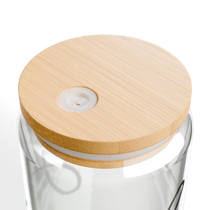 Joyful Glass Sipper, 16oz - Eco-Friendly Beverage Container, Motivational Drinkware, Perfect for Parties, Gifting, & Home