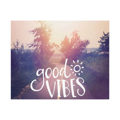 Good Vibes Matte Horizontal Poster, Inspirational Wall Art, Boho Decor, Motivational Print, Home Aesthetic Poster