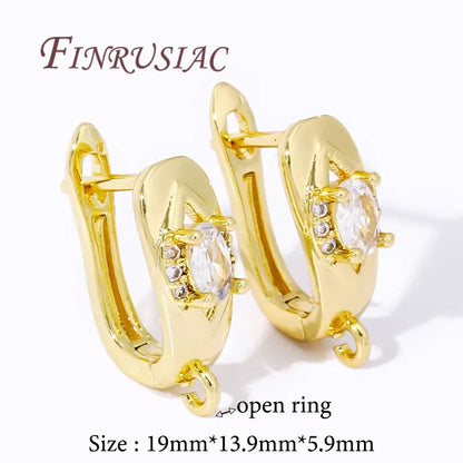 18K Gold Plated Earwires Fasteners,Earring Hook Clasp,Earrings Fixtures,Accessories For Earrings,DIY Jewelry Making Supplies
